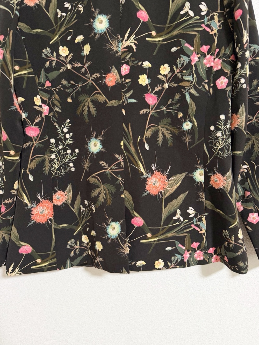 Rachel Roy Black Floral Blazer Size 8 - Picture 6 of 10